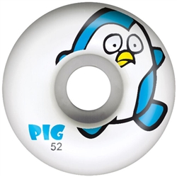 Pig Penguin Skateboard Wheels 52mm White